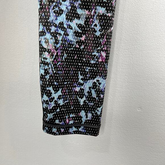 Lululemon Run All Sport Crop Legging Floral Sport Tranquil Blue Multi Mid-Rise 6 - Picture 4 of 7
